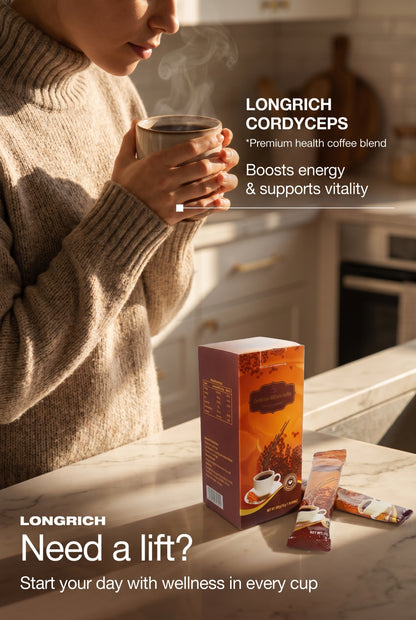Café Longrich / Café Longrich Cordyceps Militaris (10 pièces) 18 g