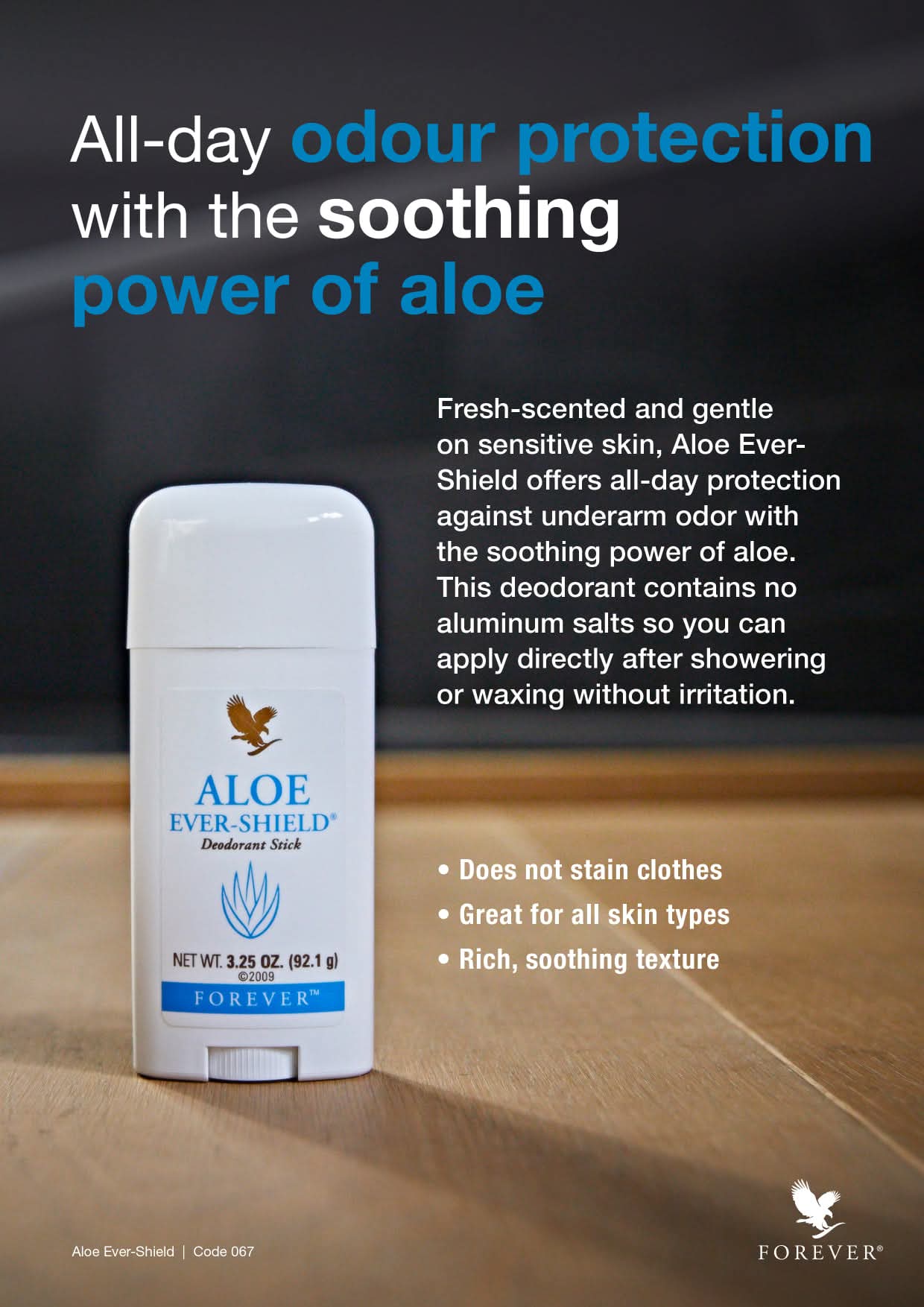 Aloe Ever-Shield Deodorant Stick with Aloe Vera ? Long-Lasting Freshness