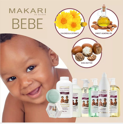 Makari Baby CleansingMilk33.8fl.Oz. –Soothing,Moisturizing BathTimeBody Gift Set