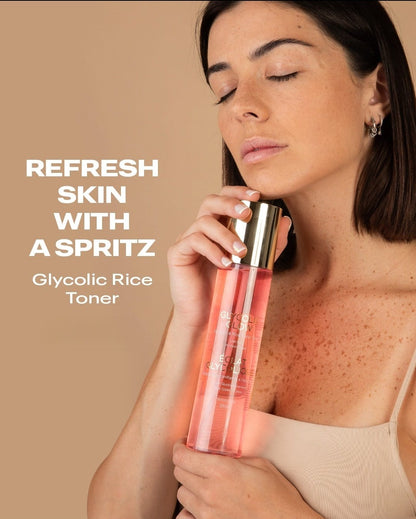 Coffret cadeau tonique à l'acide glycolique et à l'eau de riz Makari avec gommage exfoliant Pure Radiance