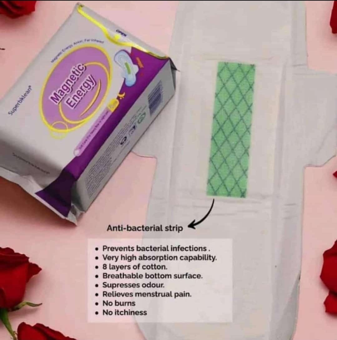 Longrich SuperbKlean Magnetic Sanitary Napkins/Pads/ Energy Panty Liners With Negative Ion/ Fights Infections/ Menstrual Cramps/Pains