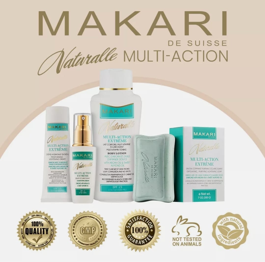 Lotion corporelle extrême multi-actions Makari Naturalle 17 oz – Blanchissante et hydratante