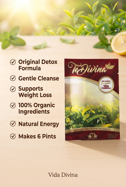 Thé détox original Te Divina pour la détoxification, le nettoyage et la perte de poids 1 sachet