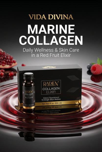 Vida Divina Regenerative Skin Science Marine Collagen – 10 Bottle Pack (Red Fruit Flavor)