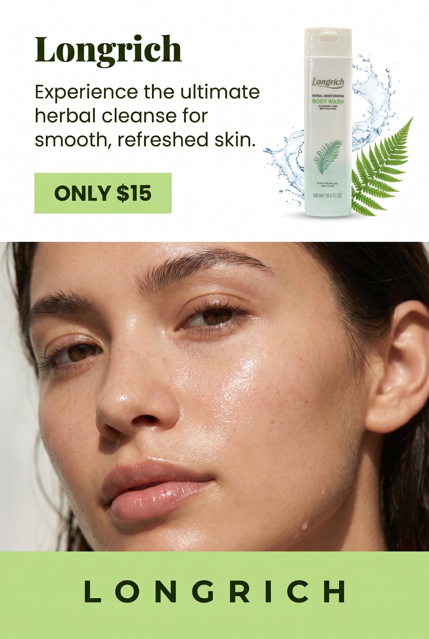 Gel douche aux herbes Longrich (300 ml)