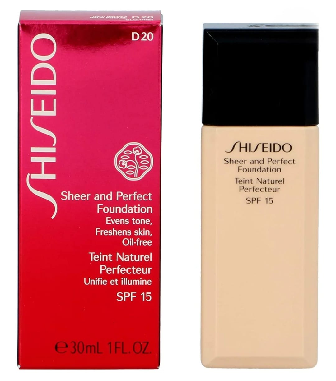 Shiseido Sheer and Perfect Foundation-Rich Brown D20