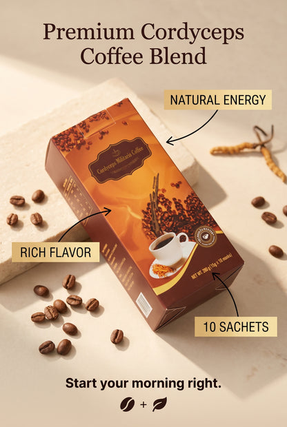 Café Longrich / Café Longrich Cordyceps Militaris (10 pièces) 18 g