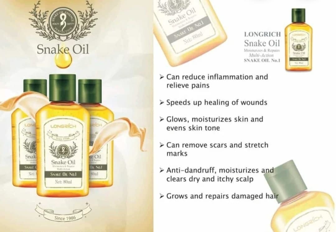 Longrich Snake Oil - For Arthritis, Stretch Marks & Acne Removal 100% Pure 80ML