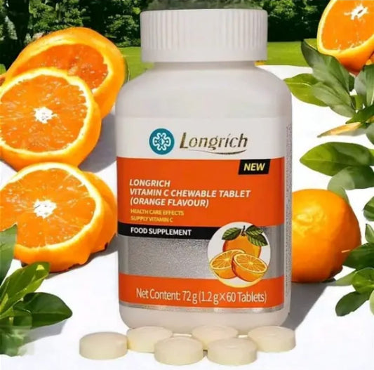 Comprimés à croquer de vitamine C Longrich (PARFUM ORANGE) EFFETS SUR LA SANTÉ