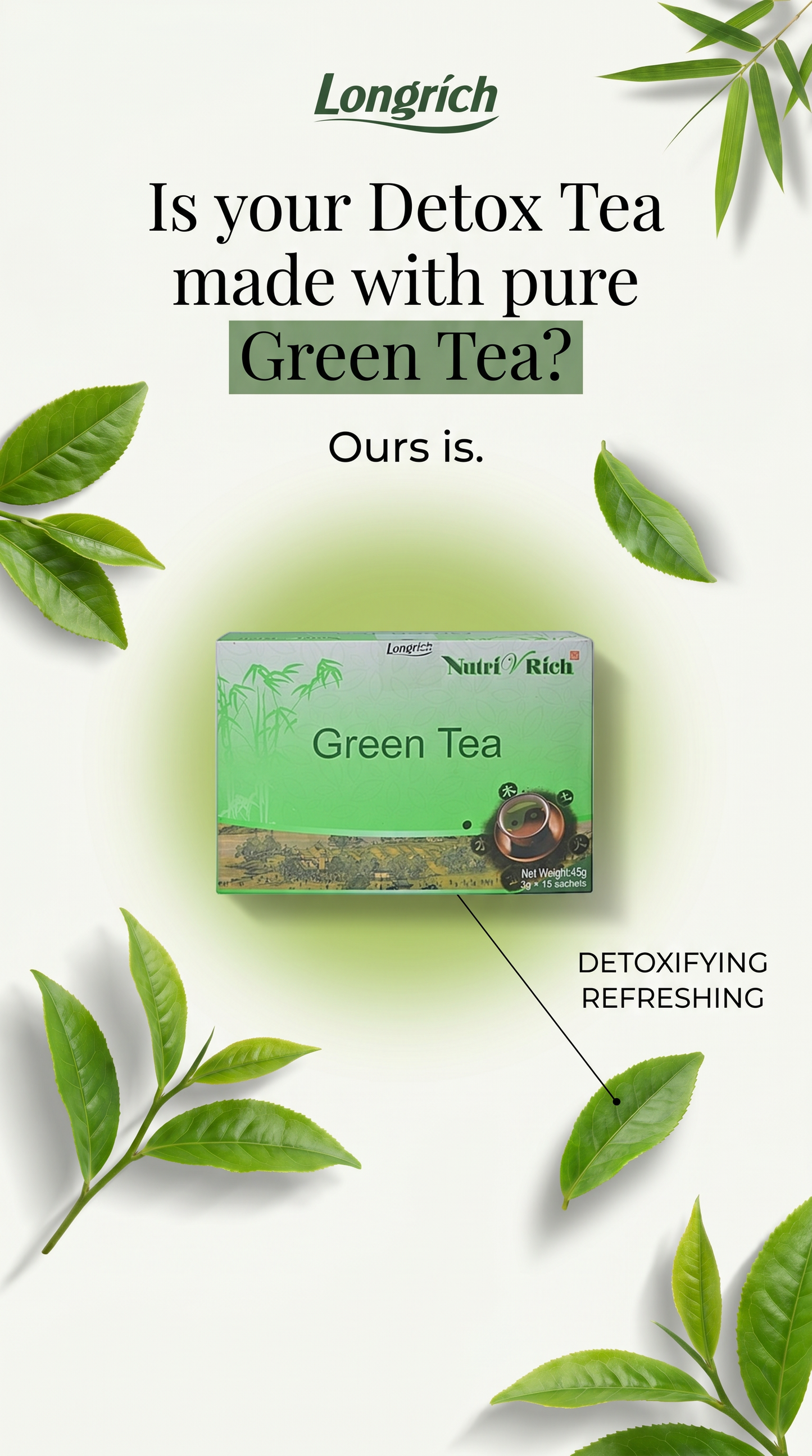 Longrich Green Tea / Longrich NutriVRich Xinchang Tea/ Detox Tea / Longrich Tea