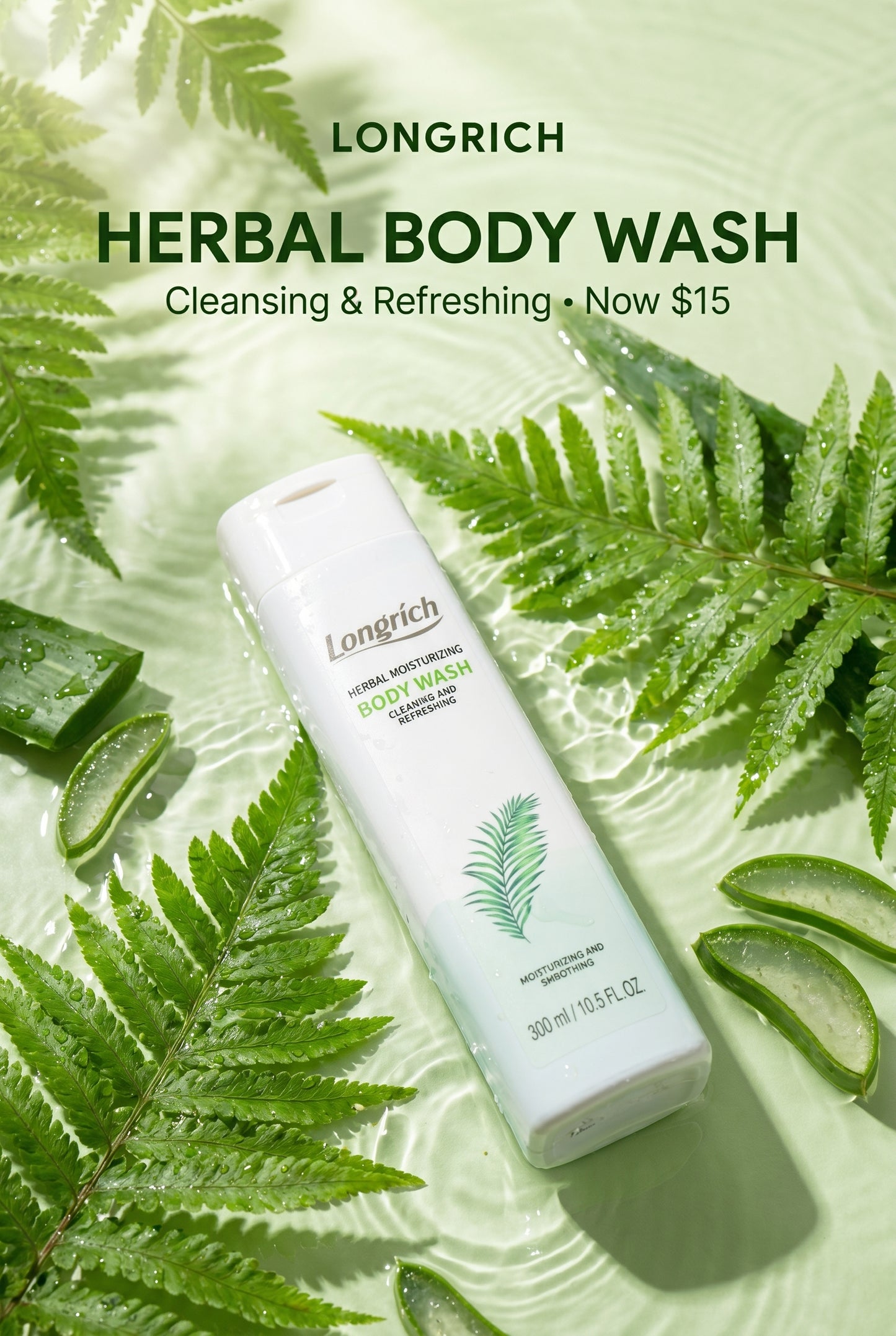 Gel douche aux herbes Longrich (300 ml)