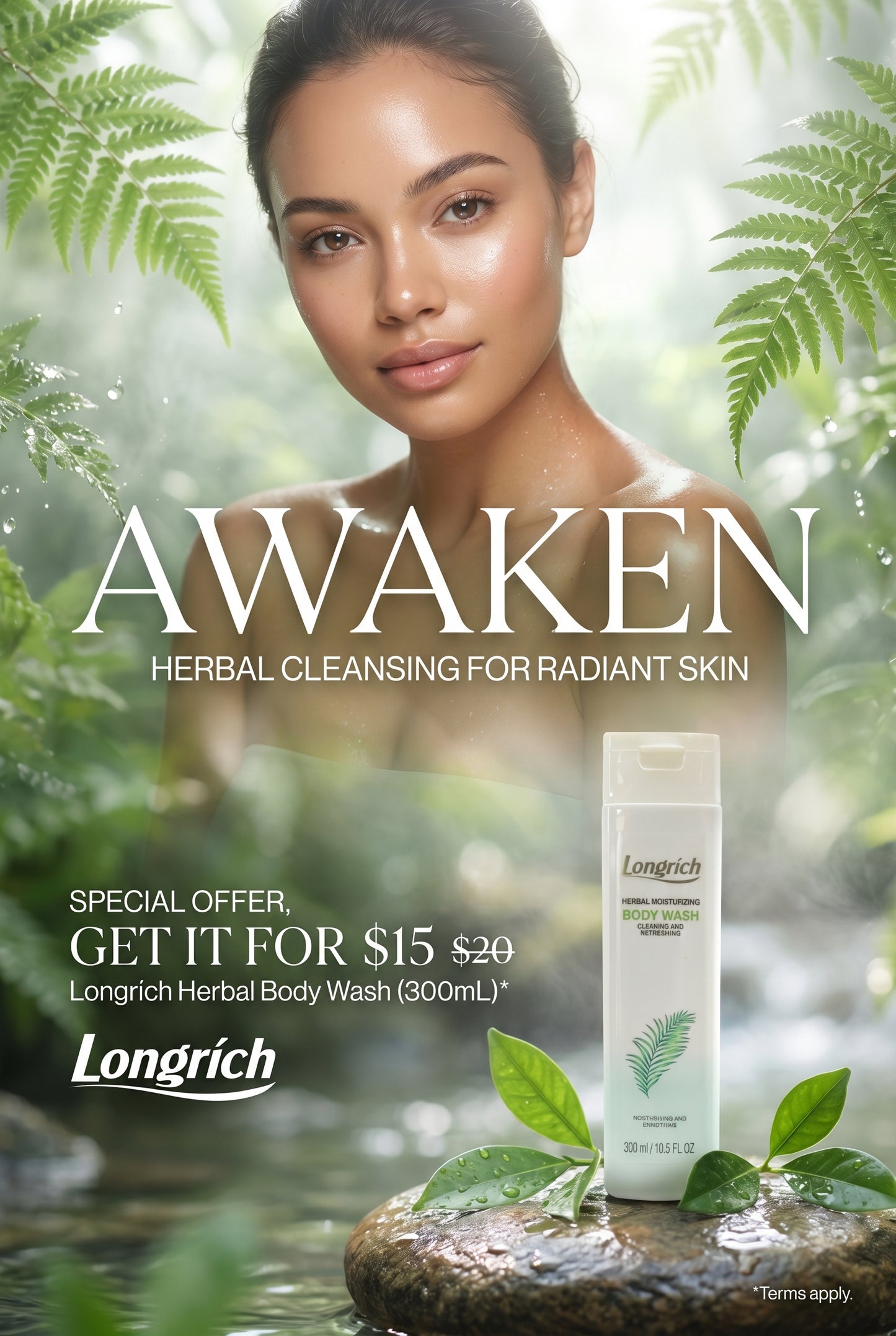 Gel douche aux herbes Longrich (300 ml)