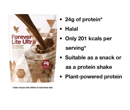 Forever Living - Lite Ultra Chocolate Protein Shake Mix with Aminotein, Low...