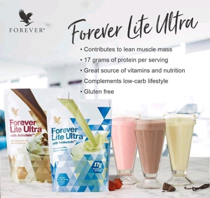 Forever Living - Lite Ultra Chocolate Protein Shake Mix with Aminotein, Low...