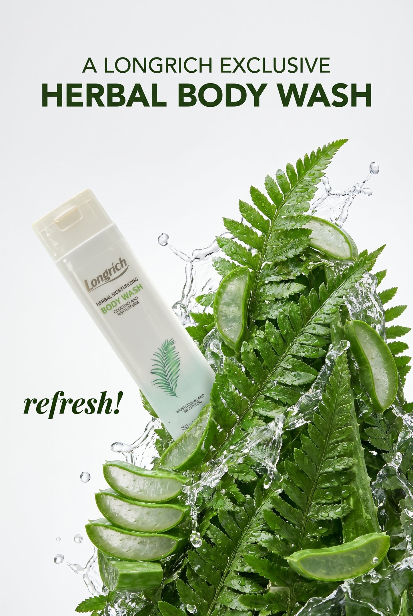 Gel douche aux herbes Longrich (300 ml)