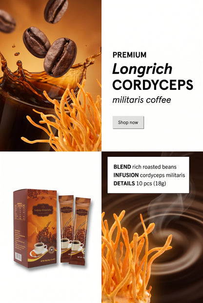 Café Longrich / Café Longrich Cordyceps Militaris (10 pièces) 18 g
