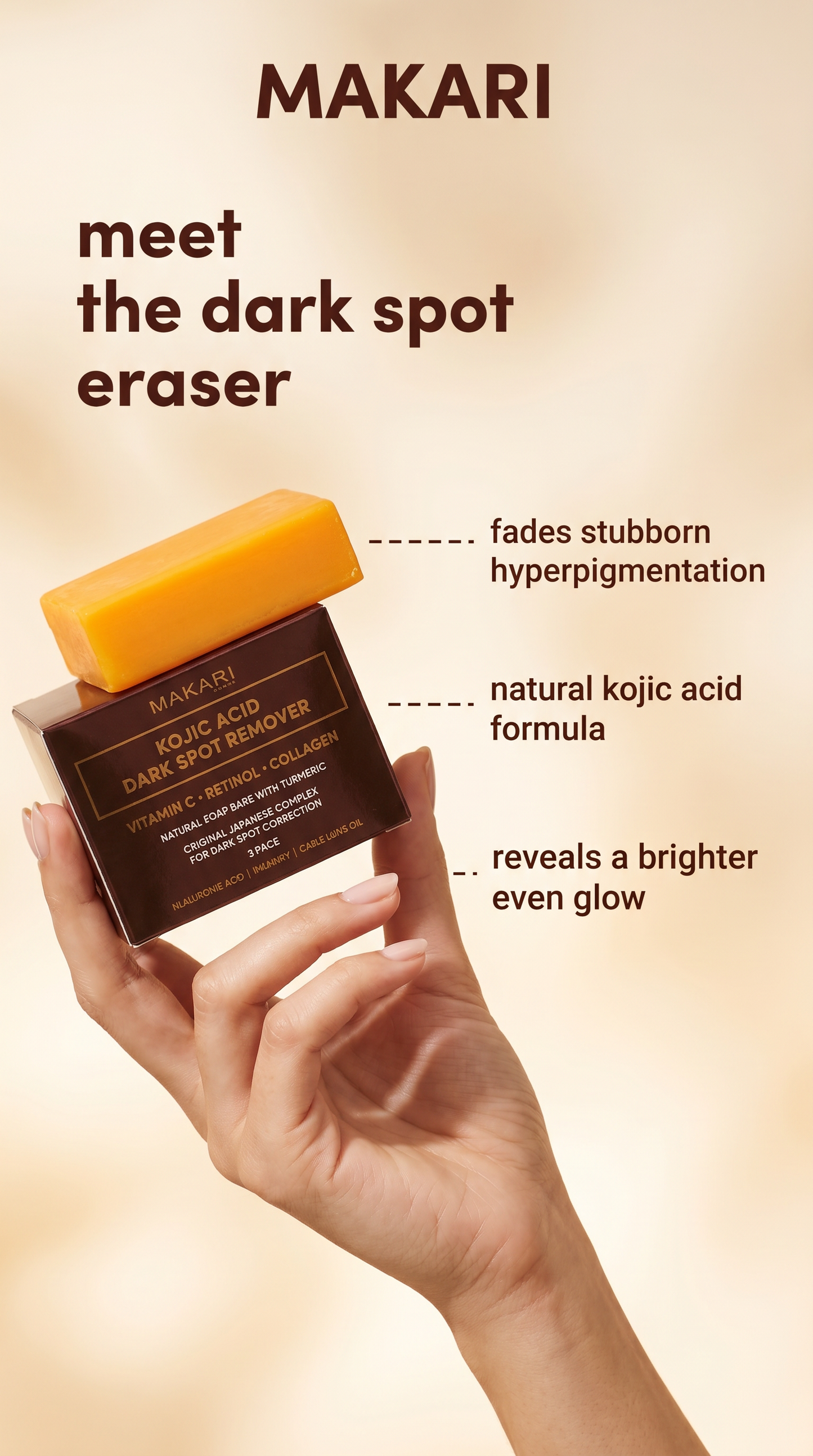 Makari Kojic Acid  Dark Spot Remover For Dark Spots Correction gives you a balanced, more even Tone & Healthy glow.