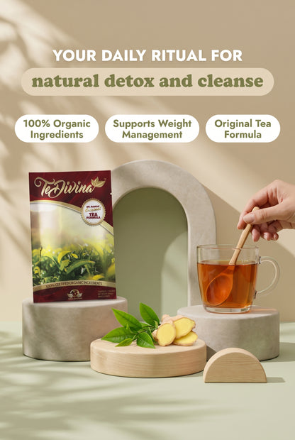 Thé détox original Te Divina pour la détoxification, le nettoyage et la perte de poids 1 sachet