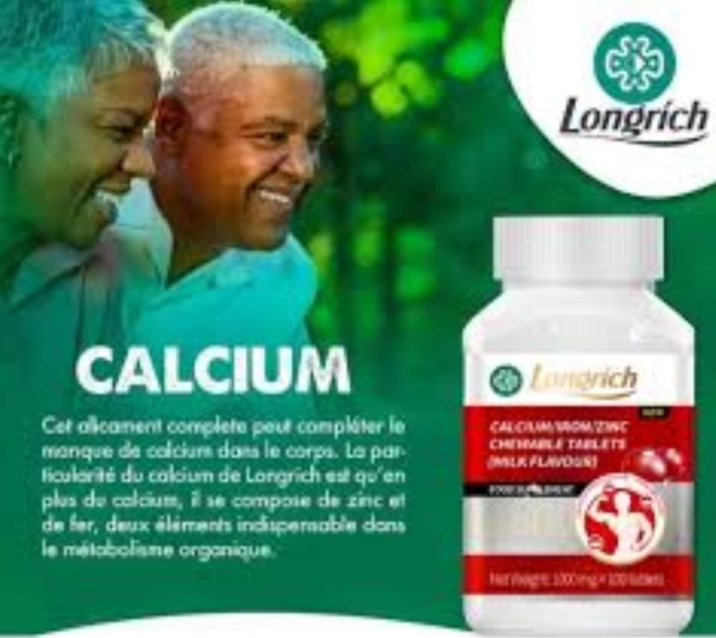 Longrich Calcium- Iron & Zinc Chewable Tablets/ Calcium Milk Flavor