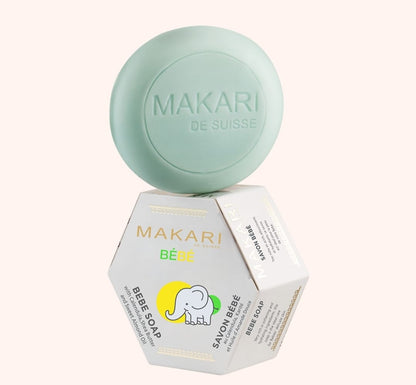 Savon doux hydratant pour bébé Makari 