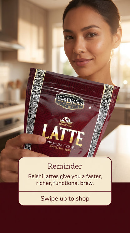 Café Premium Vida Divina Original LATTE con Reishi 20 Sobres