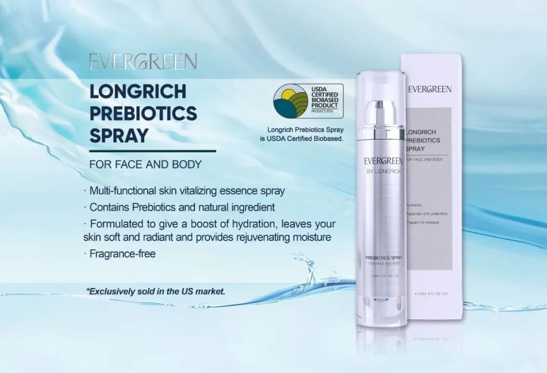 Longrich Evergreen Prebiotics Spray 120ml/ Spray On Face And Body