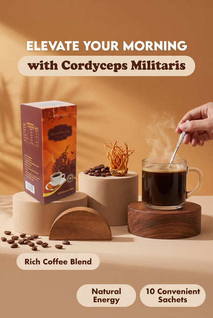 Café Longrich / Café Longrich Cordyceps Militaris (10 pièces) 18 g