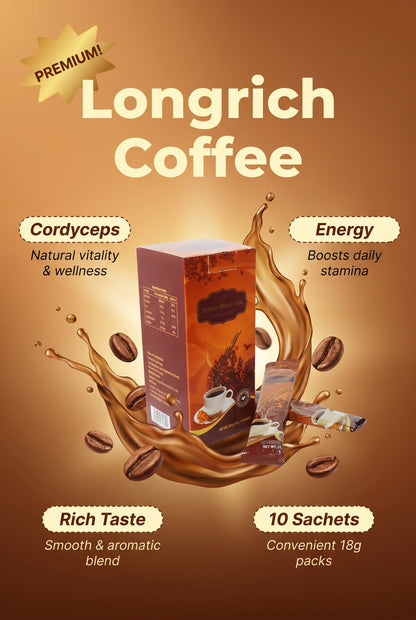 Café Longrich / Café Longrich Cordyceps Militaris (10 pièces) 18 g