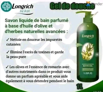 Longrich Bath Oil Golden Olive Scented Bath Oil Cleansing/Moisturizing/Soothing