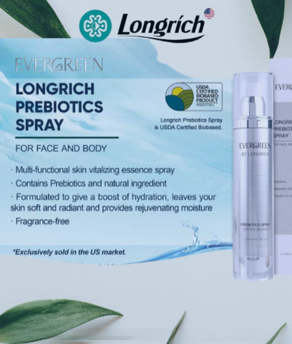 Longrich Evergreen Prebiotics Spray 120ml/ Spray On Face And Body