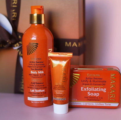 Coffret cadeau Makari Extreme Carrot &amp; Argan Oil Skin Toning – Traitement éclaircissant