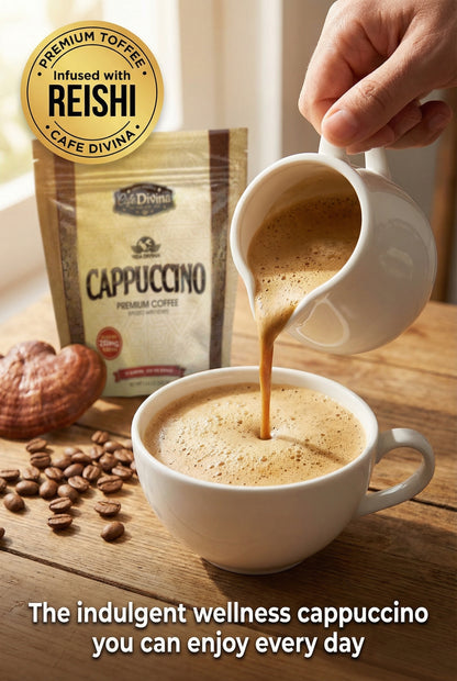 Vida DIVINA CAFE DIVINA CAPPUCCINO CARAMEL DE QUALITÉ SUPÉRIEURE INFUSÉ AU REISHI ...