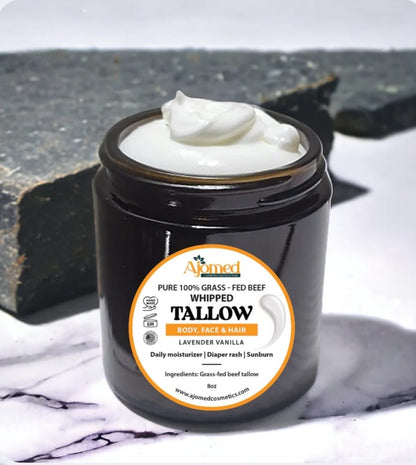 Handmade Whipped Tallow Cream - Pure organic Grass-Fed beef tallow face and body cream