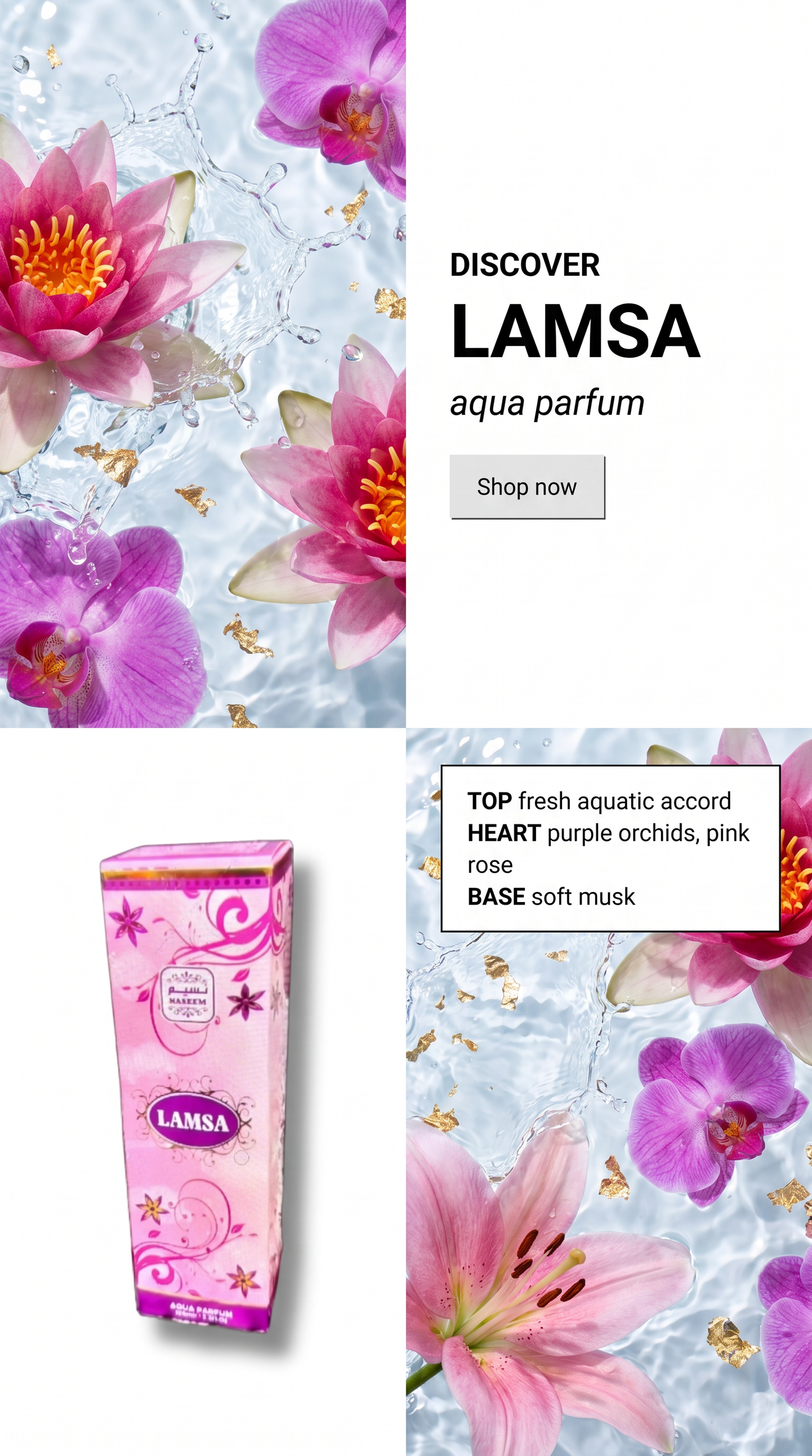 LAMSA AQUA PARFUM 100mle 3.3Fl.oz