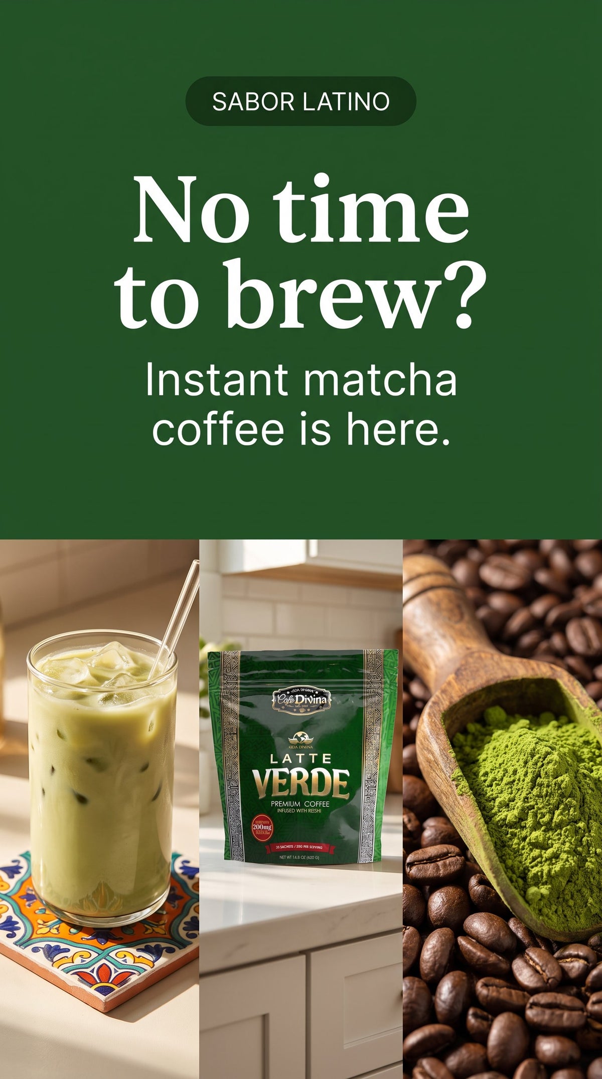 Coffee  Green Macha  Latte     -  sabor latino