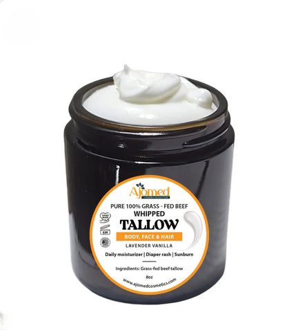 Handmade Whipped Tallow Cream - Pure organic Grass-Fed beef tallow face and body cream