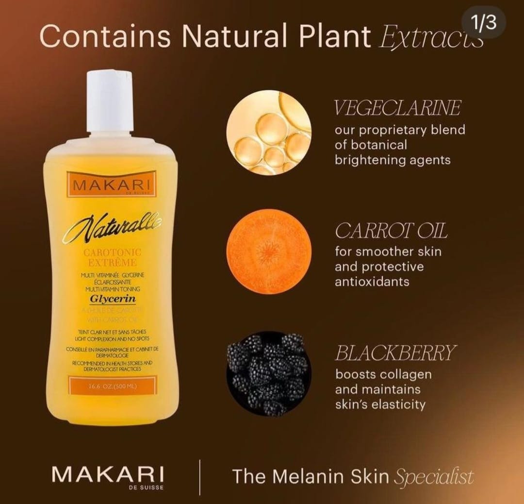 Makari Naturalle Carotonic Extreme BODY GLYCERIN 16.6 Oz – Moisturizes Brightens