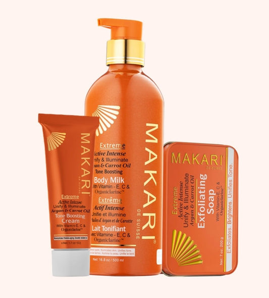 Makari Extreme Carrot & Argan Oil Skin Toning Gift Set – Lightening Treatment